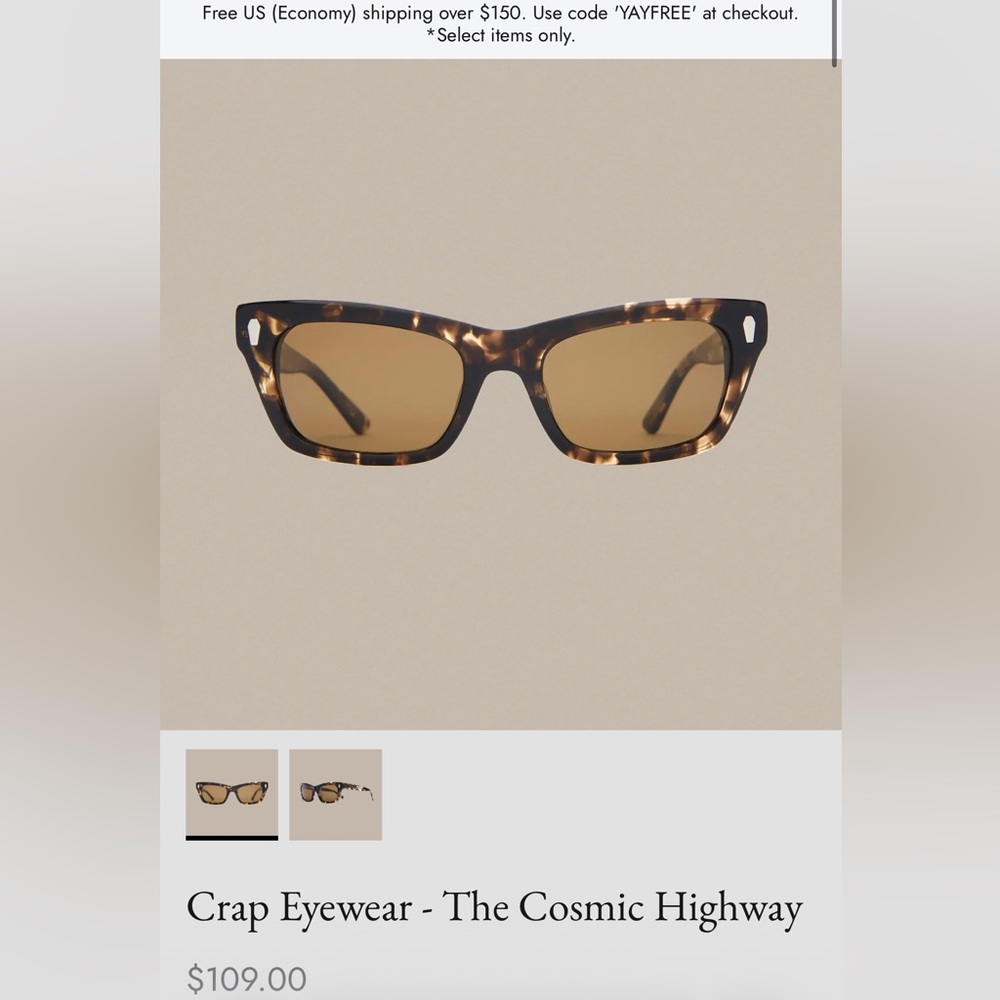 Crap sunglasses - the cosmic highway